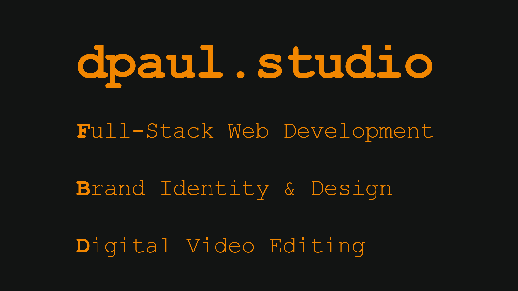 dPaul Studio business card back