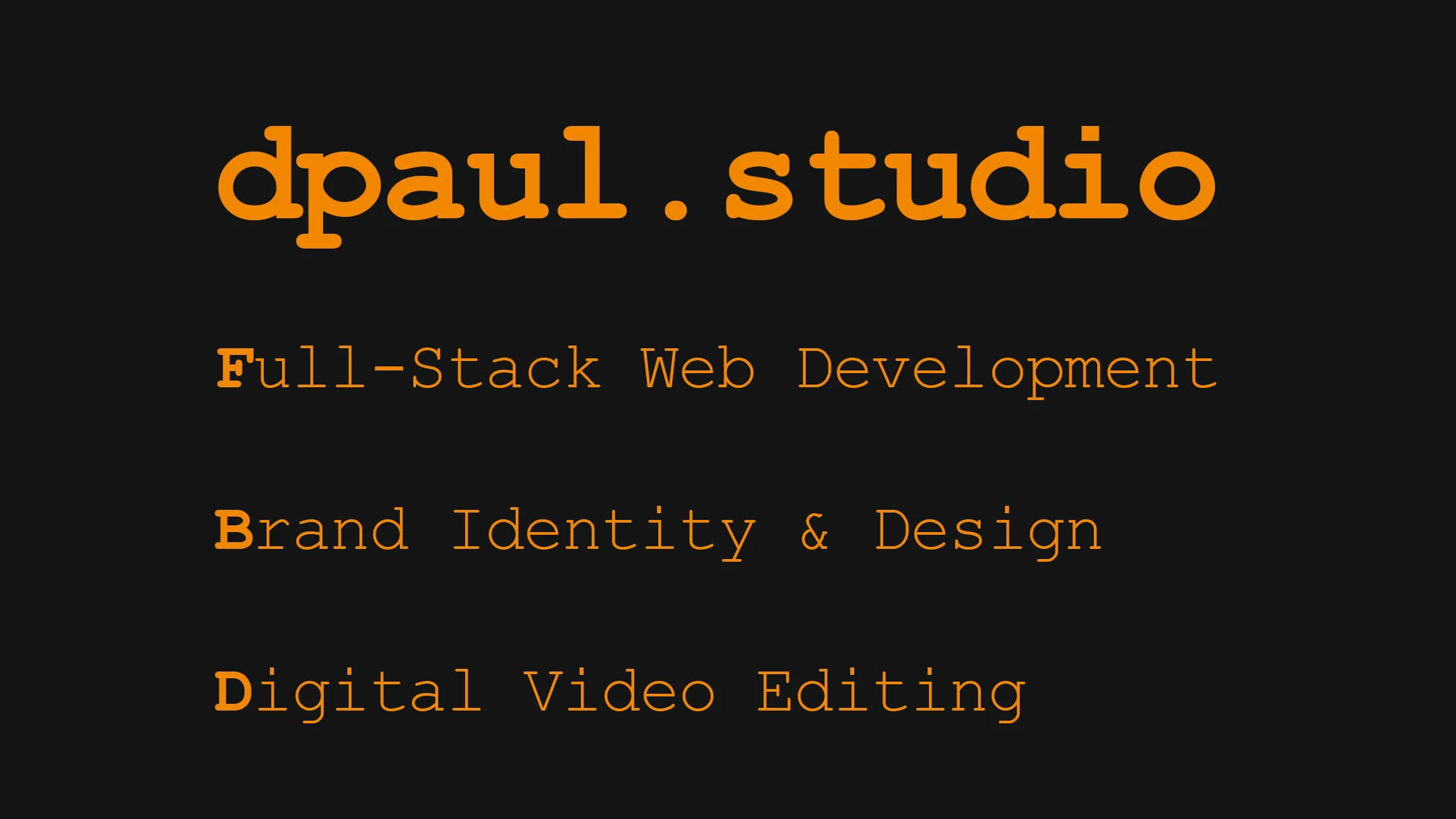 dPaul Studio business card back