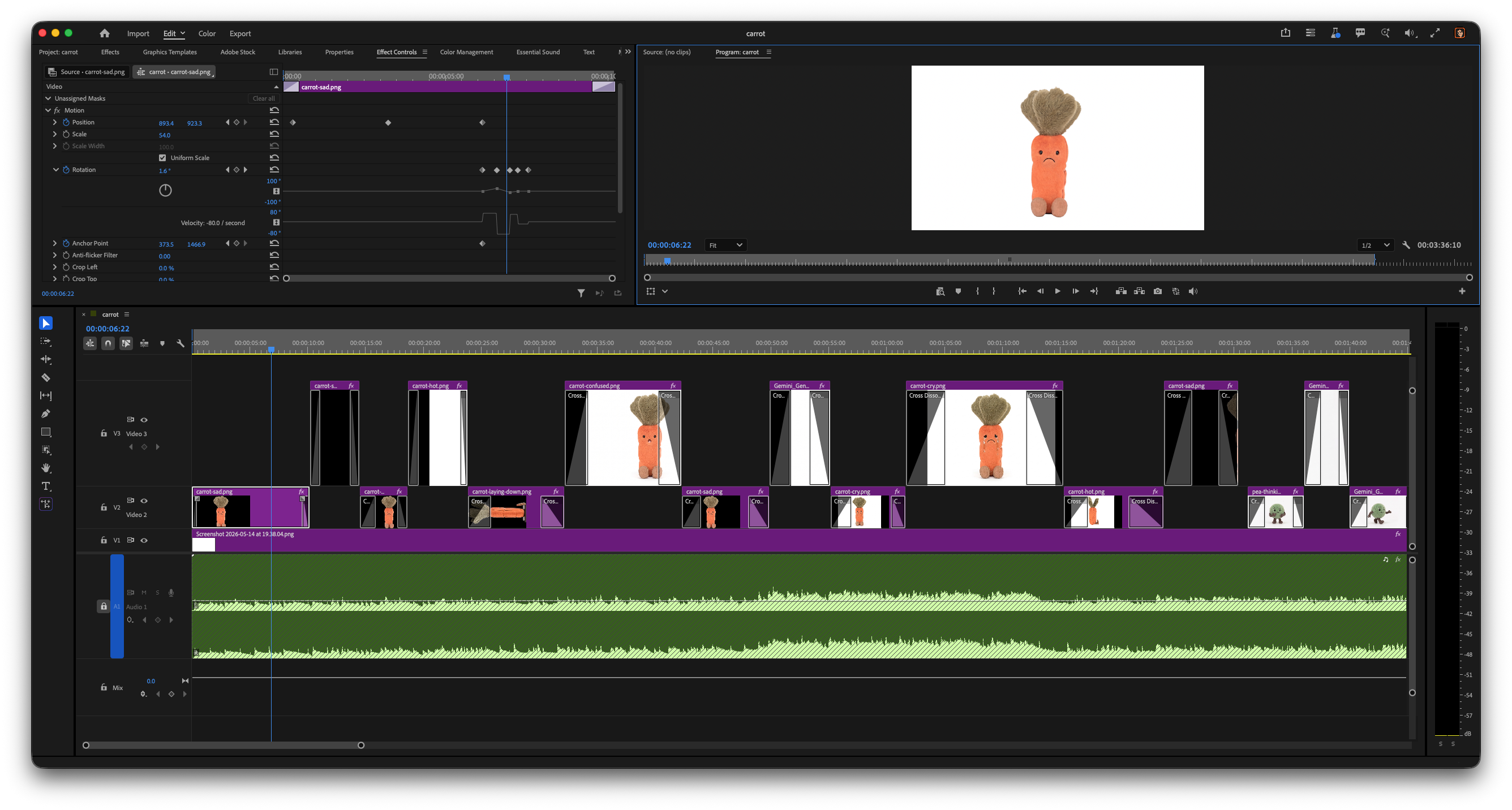 Perfect Day — Adobe Premiere Pro timeline