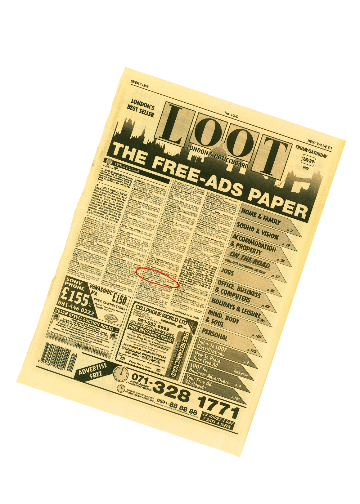The Loot classified ads newspaper