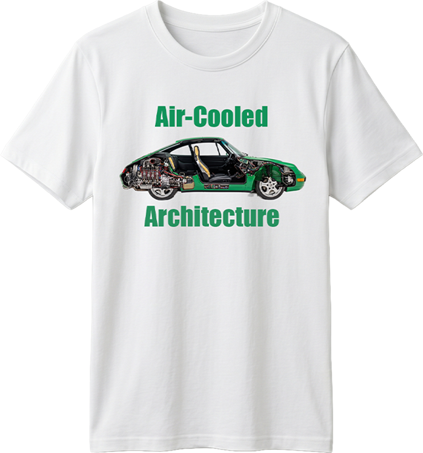 DPAUL Design Porsche 993 Air-Cooled Architecture T-Shirt in White