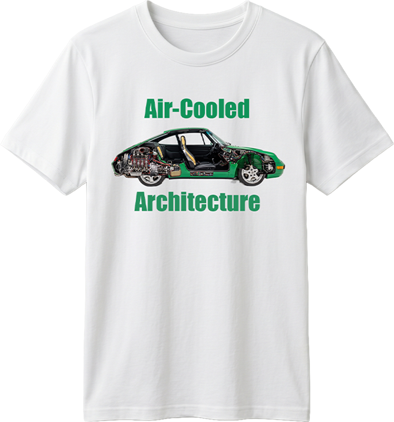 DPAUL Design Porsche 993 Air-Cooled Architecture T-Shirt in White