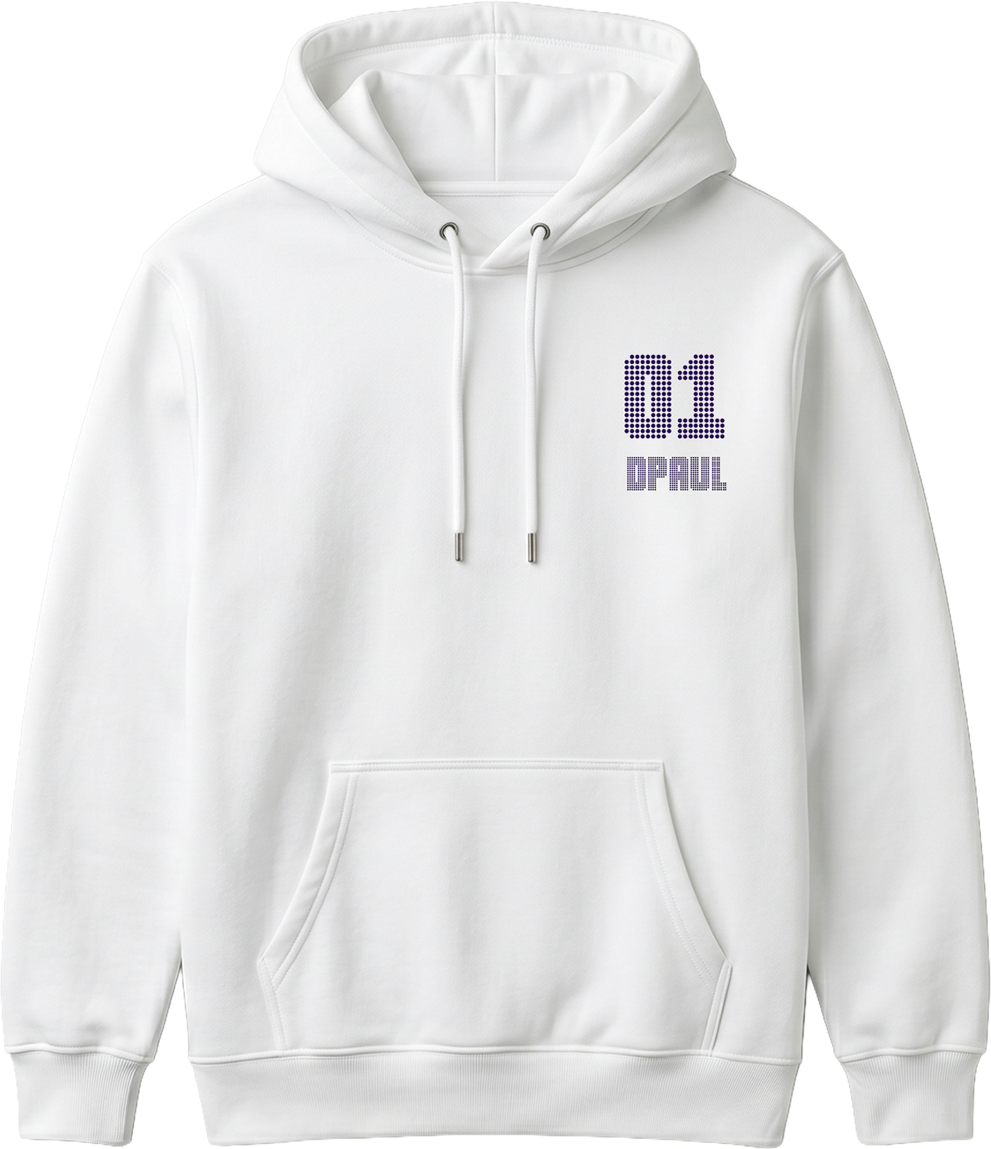 DPAUL Hoodie in White — Front