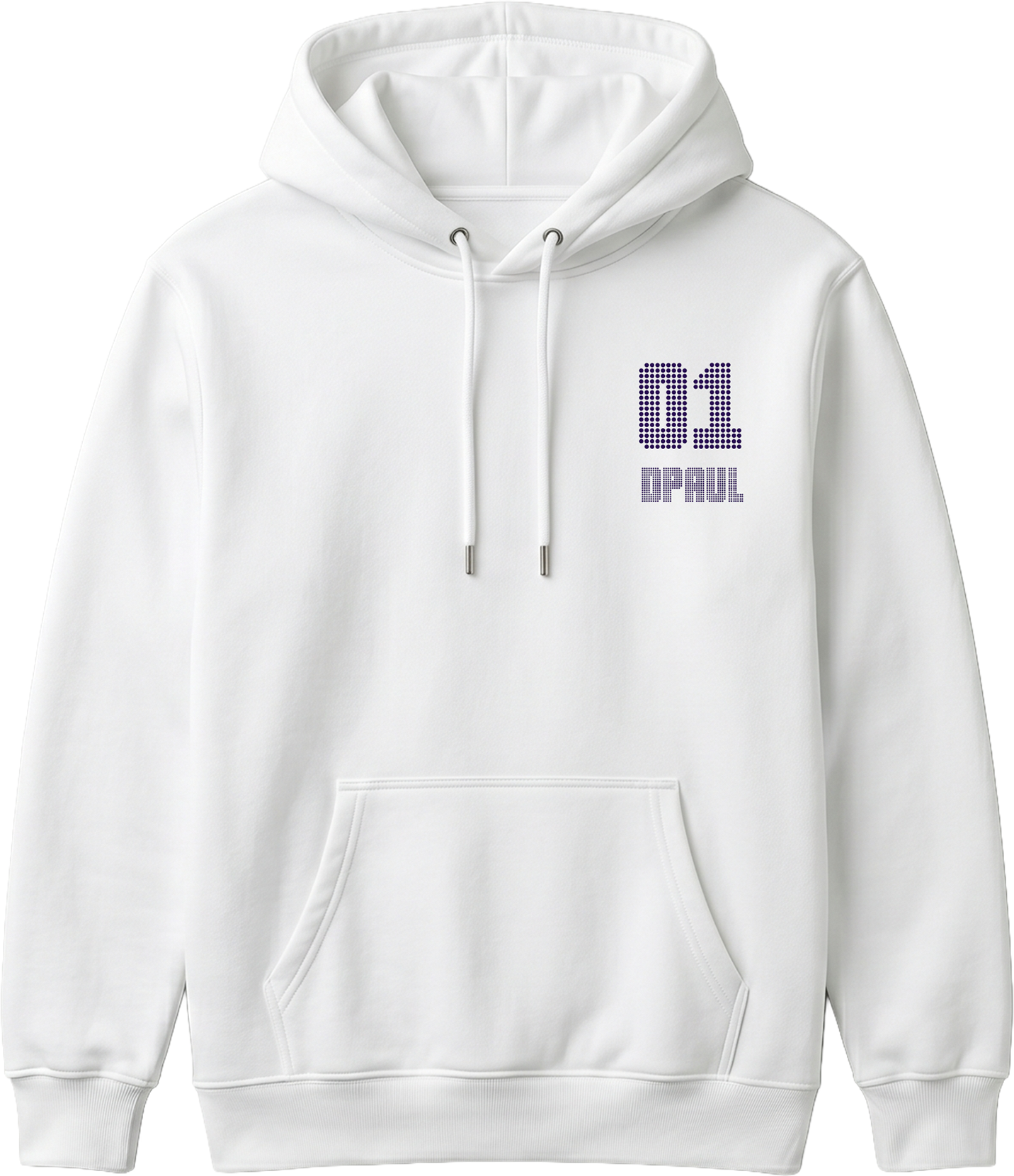 DPAUL Hoodie in White — Front