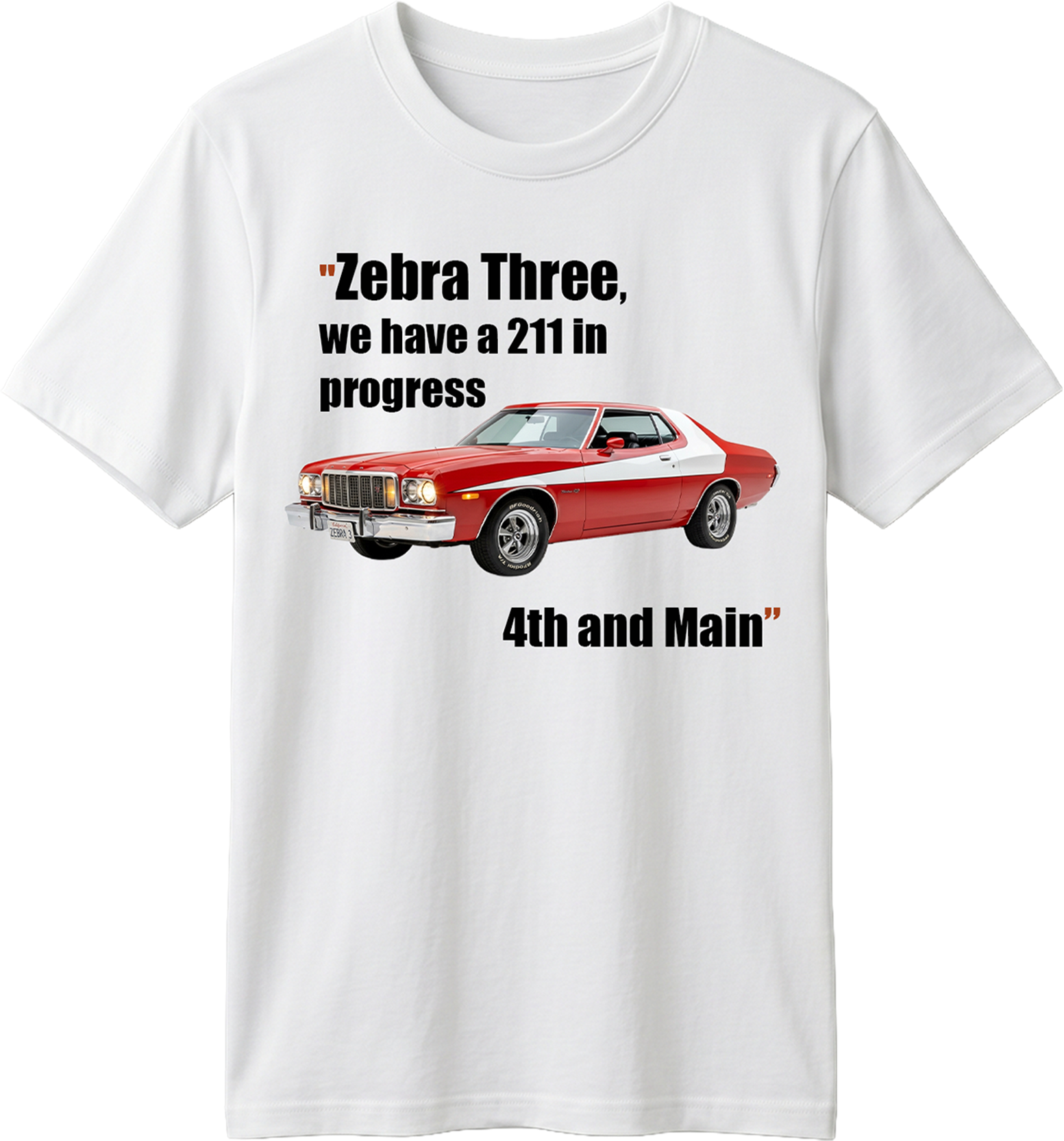 Zebra Three T-Shirt in White