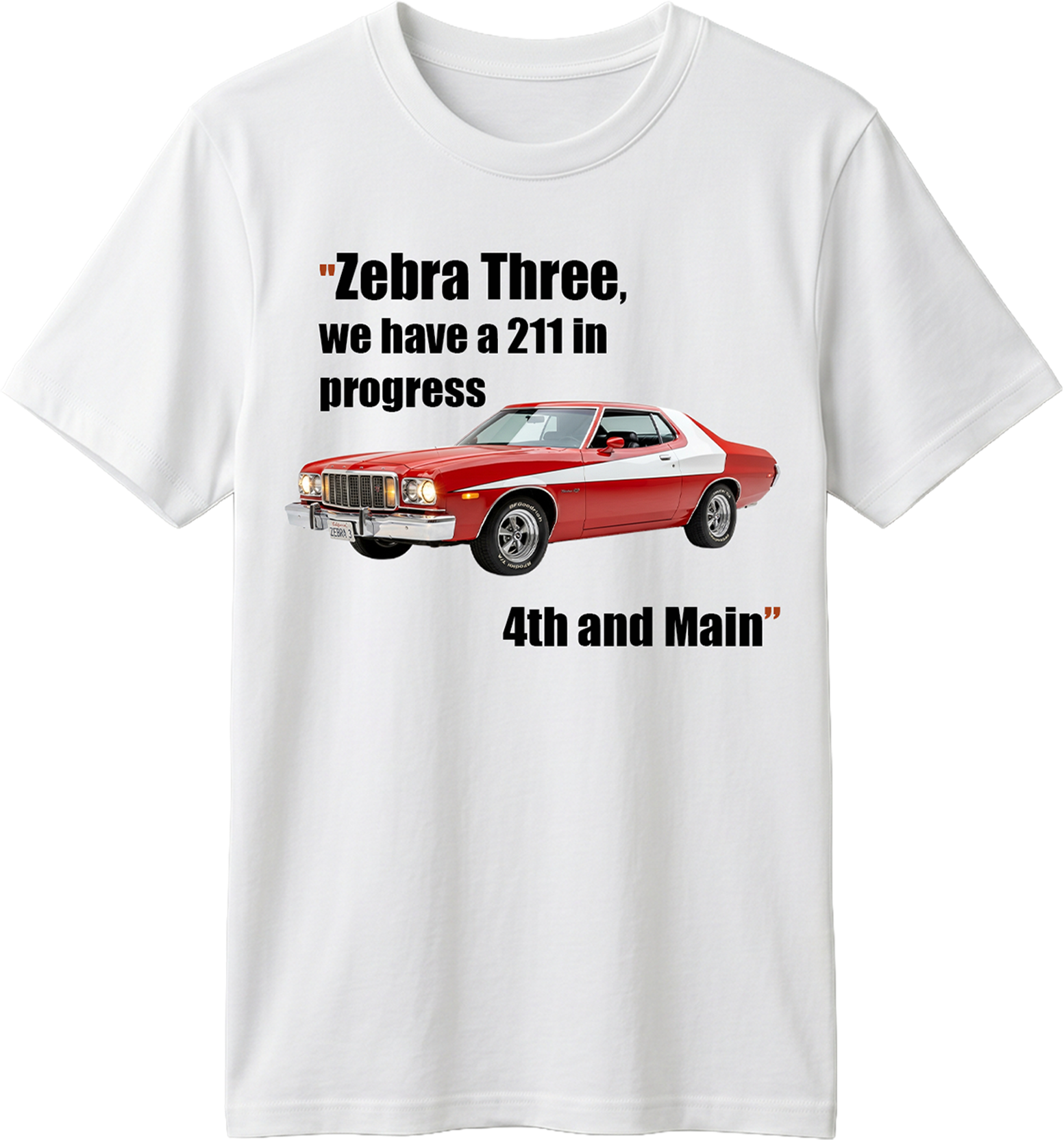Zebra Three T-Shirt in White