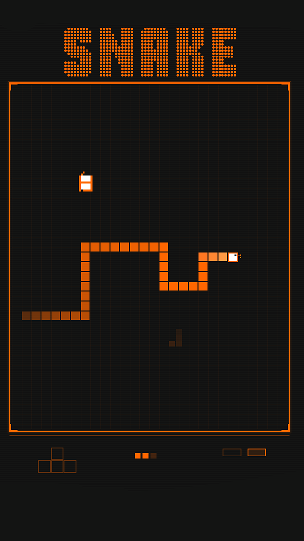 Snake — pixelated browser snake game